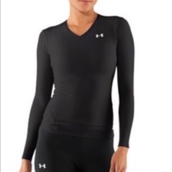 Under Armour Tops - Under Armour HeatGear Long Sleeve V-Neck Tee